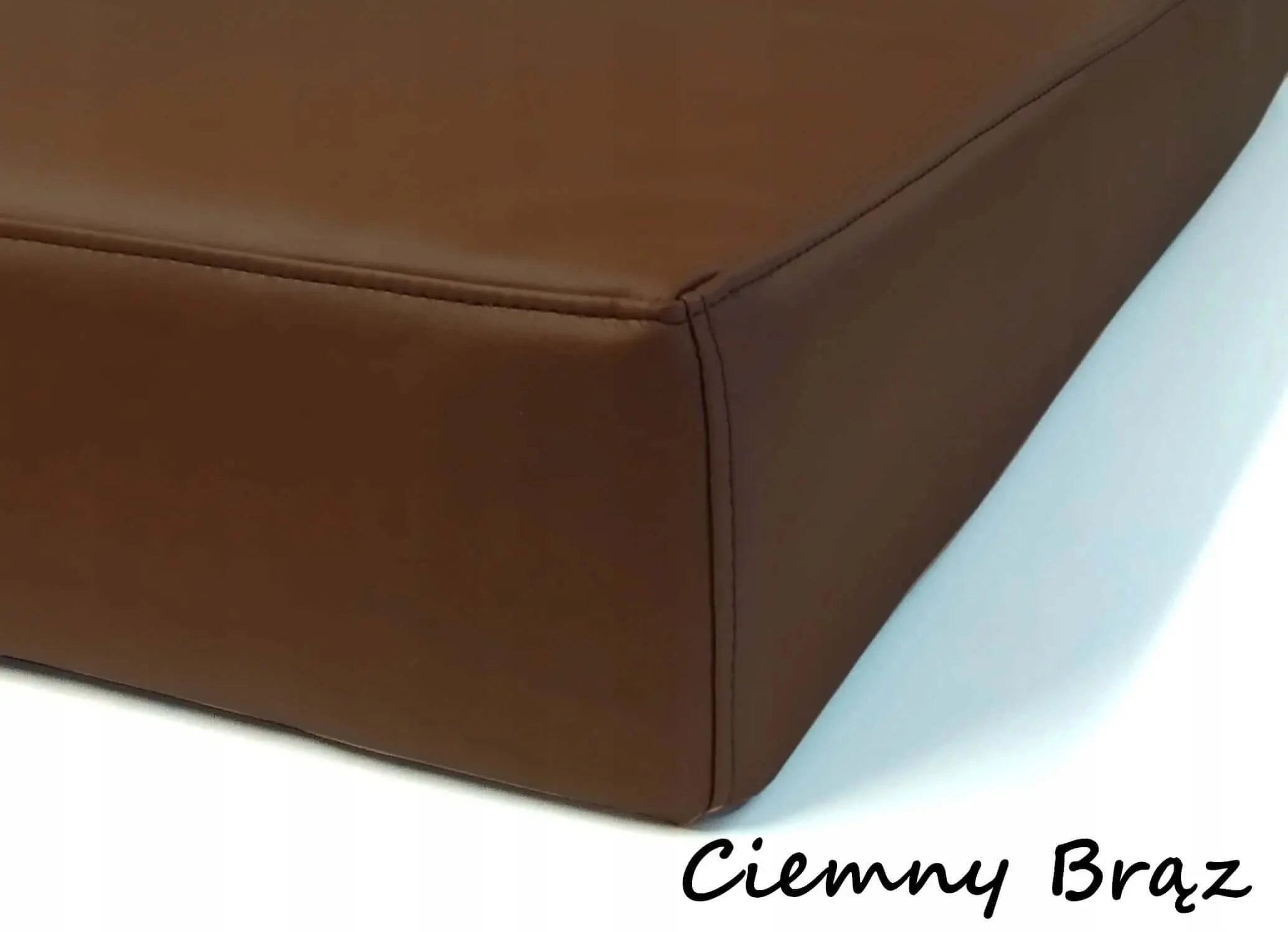 Legowisko Afik z ekoskóry (13/15): Widok z boku. Ortopedyczne, dla dużego psa.