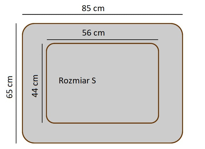 Wymiary legowiska w rozmiarze S