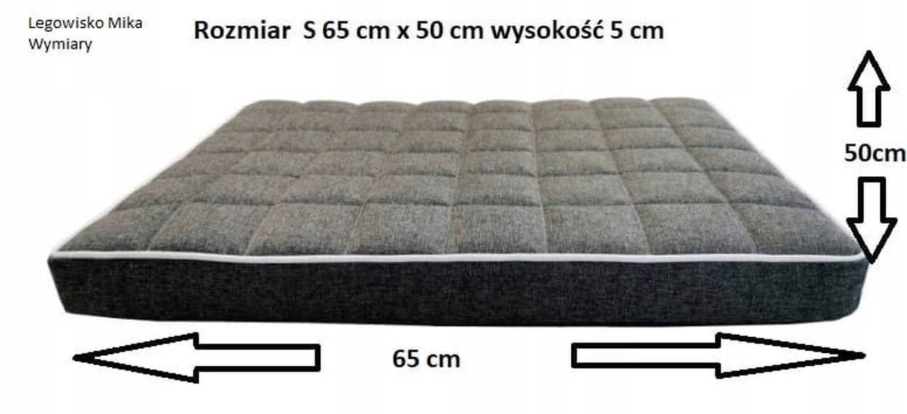 Legowisko Mika Slim 5cm (24/27) - widok z boku. Materac dla dużego psa, wysoki i wygodny. Promocja!