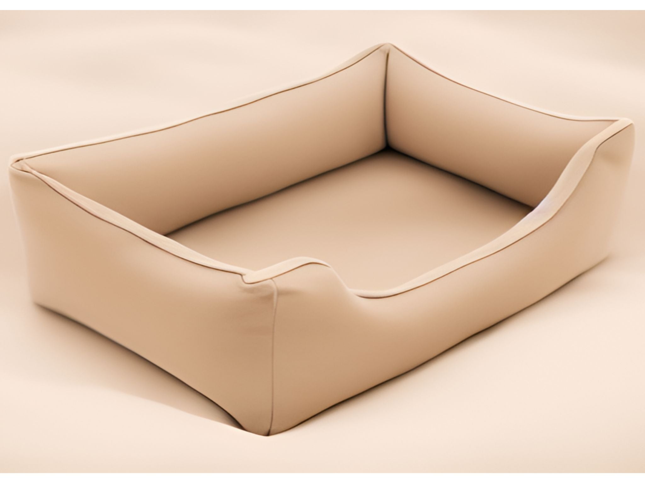 Legowisko ortopedyczne Teoś z ekoskóry (11/33) - widok z boku. Kanapa dla dużego psa.