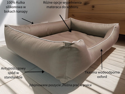 Legowisko ortopedyczne Flora (2/38) - widok z boku. Kanapa dla psa, wysoka jakość.