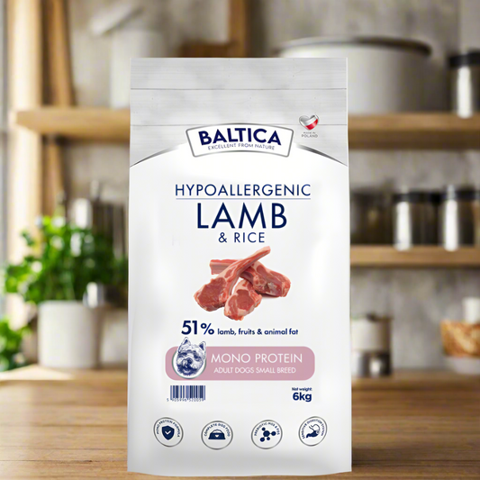 Karma Baltica z jagnięciną i ryżem dla małych ras (zdjęcie 2/3: opakowanie)