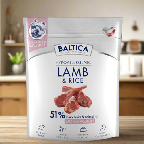 Karma Baltica z jagnięciną i ryżem dla małych ras (1/3) - opakowanie.