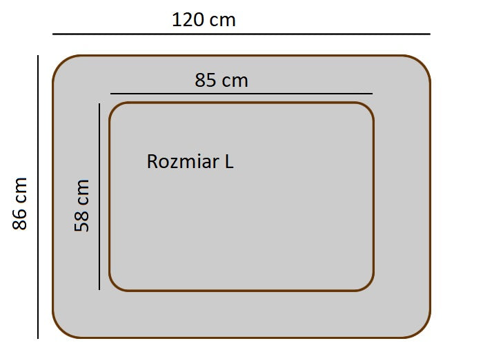 Wymiary legowiska w rozmiarze L