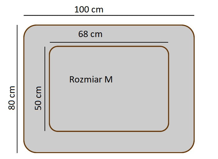 Wymiary legowiska dla psa w rozmiarze M