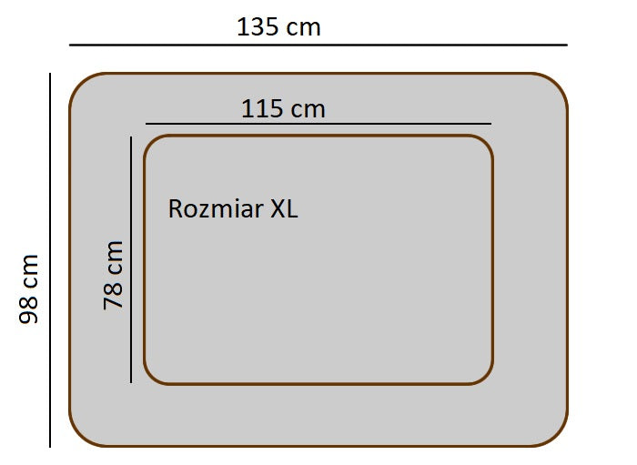 wymiary legowiska w rozmiarze XL