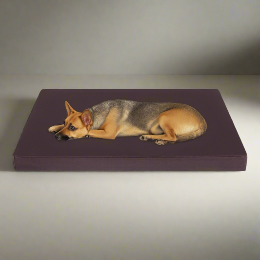 Wodoodporny materac Mela dla psa (2/8) - widok z boku. Legowisko dla dużego psa.