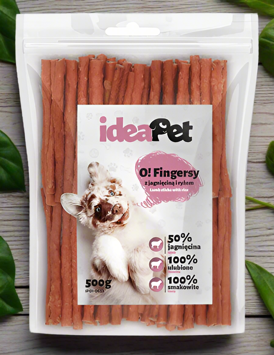 ideaPet Fingersy z jagnięciną i ryżem 500g