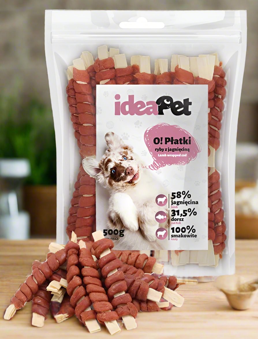 ideaPet Płatki ryby z jagnięciną 500g