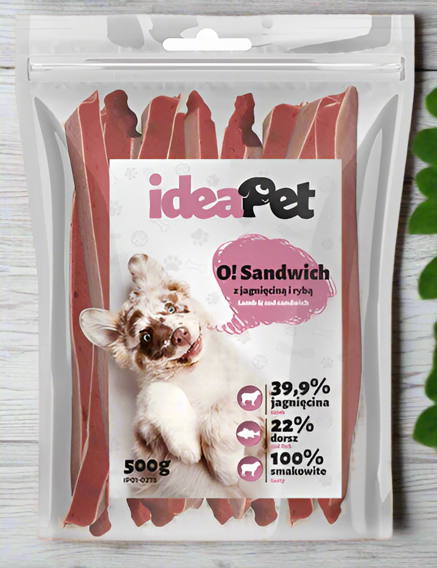 ideaPet Sandwich z jagnięciną i rybą 500g