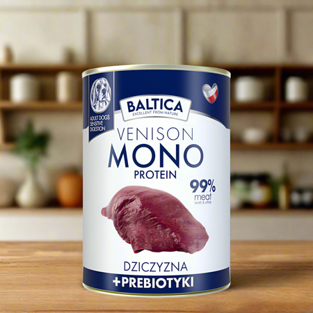 Karma mokra Baltica dziczyzna z prebiotykami 400g (opakowanie)