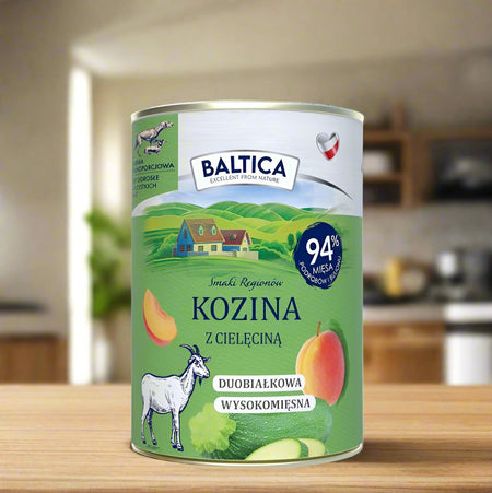 Karma mokra Kozina z cielęciną dla psa dorosłego (opakowanie). Bezzbożowa, hipoalergiczna.