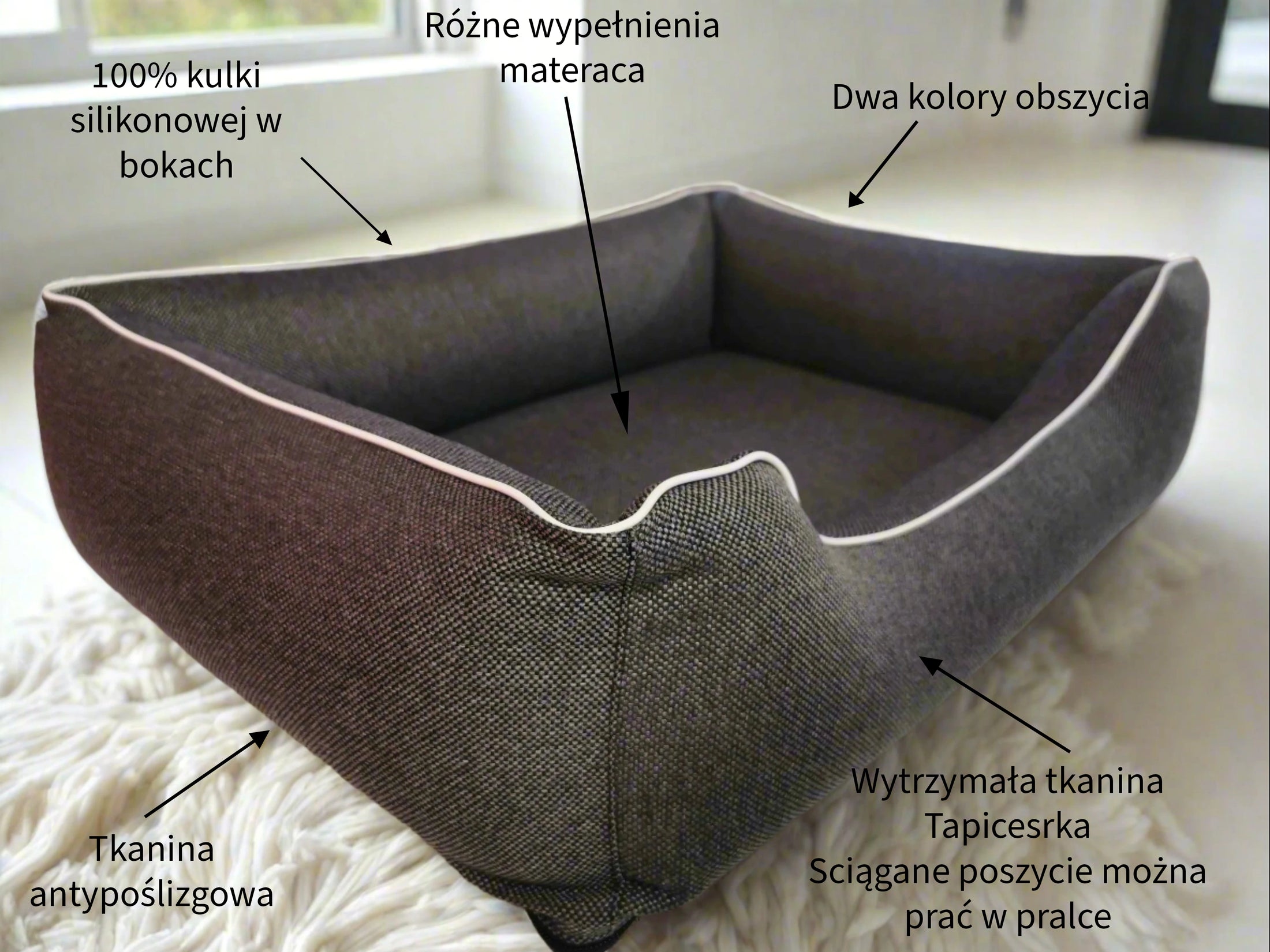 Orthopädisches Hundebett Saba Visco