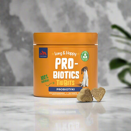 Tidbit Long & Happy Probiotics - probiotyki dla psów (opakowanie)